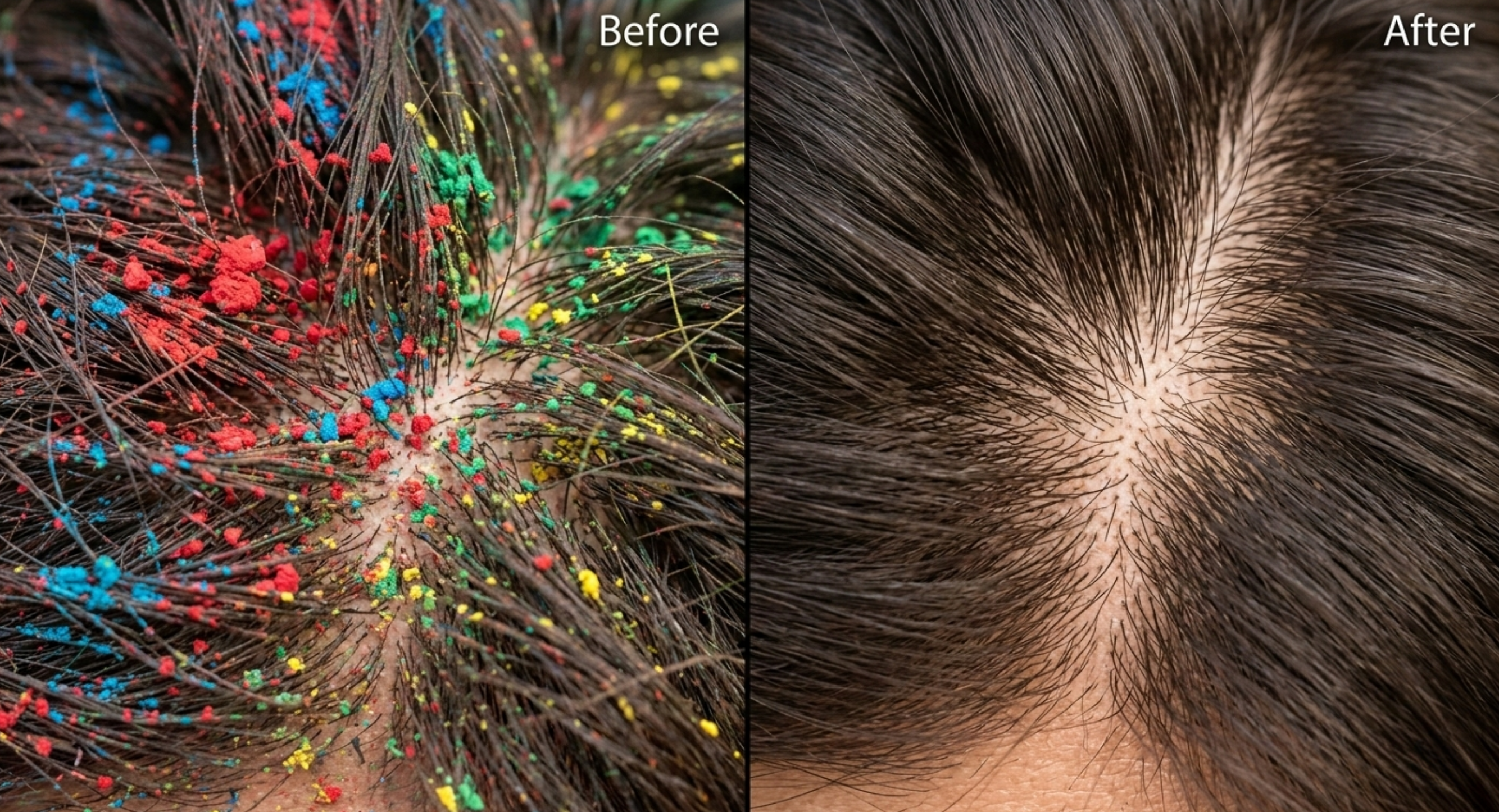 Remove Holi Color from Hair